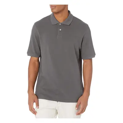 Men's Regular-Fit Cotton Pique Polo Shirt (Available in Big & Tall), Grey, XX-Large