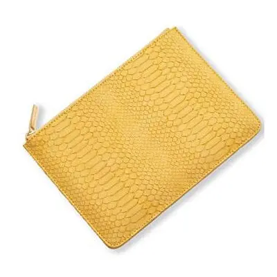 Estella Bartlett Snake Effect Vegan Leather Pouch (Mustard)