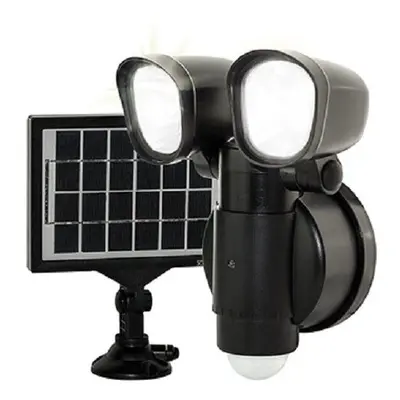 Luceco IP44 Rated Solar PIR Twin Security Light