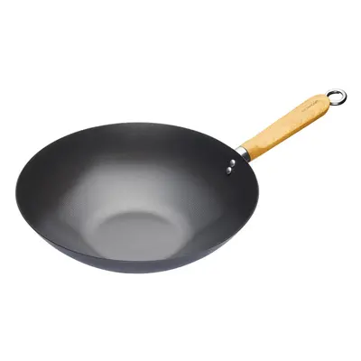 KitchenCraft World of Flavours Oriental Carbon Steel 30cm Non-Stick Wok