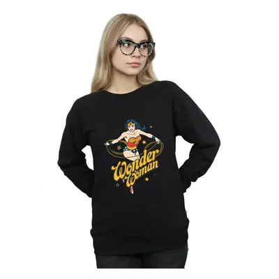 (XXL, Black) DC Comics Womens/Ladies Wonder Woman Stars Sweatshirt