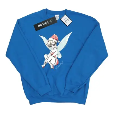 (M, Royal Blue) Disney Mens Tinkerbell Christmas Fairy Sweatshirt