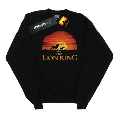 (M, Black) Disney Mens The Lion King Movie Sunset Logo Sweatshirt