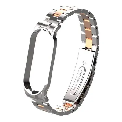 (#01) Colorful Stainless Steel Watch Strap Replacement Watch Band for Xiaomi Miband