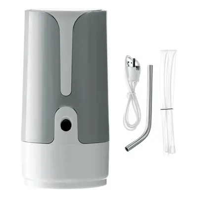 (Grey) Intelligent Portable Electric Auto Water Pump USB Dispenser Bottle Button Switch Drinking