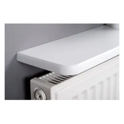 Rounded Radiator Shelf | Satin White | 120x15x1.8cm