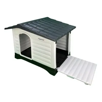 ((Grey Roof)) HugglePets Plastic Dog Kennel With Ramp