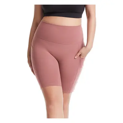 (Pink, XL) Women Yoga Pants with Pockets High Waist Sporty Leggings