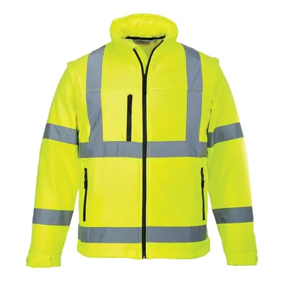 (S, Yellow) Portwest Mens In High-Vis Soft Shell Jacket