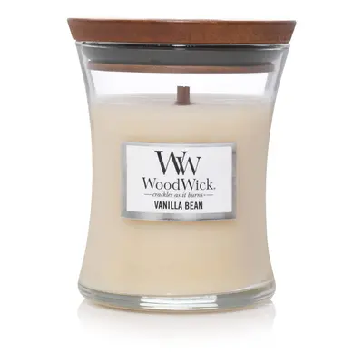 WoodWick Medium Hourglass Candle Vanilla Bean - Premium Soy Blend Wax Pluswick Innovation Wood W