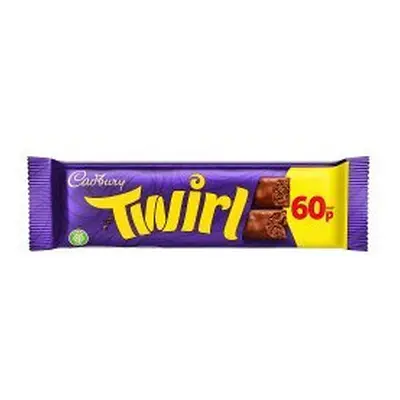 Cadbury Twirl Chocolate Bar 43g (Pack of 48)