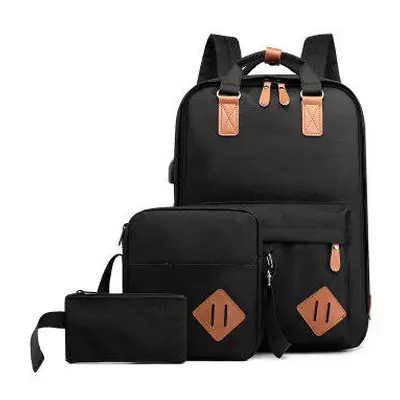 3 in 15.6 inch Laptop Bag with USB Charging Port Lagrge Capacity Nylon Classic Business Outdoor 