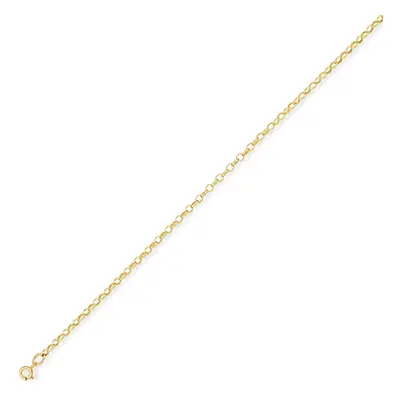 (7.25) Jewelco London 9ct Light Yellow Gold - Heavy Oval Belcher Pendant Chain Necklace - 2.6mm 