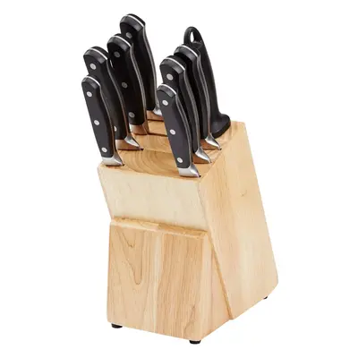 Amazon Basics Premium Knife Block Set, 9-Piece, Black