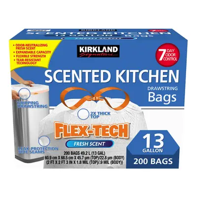 Kirkland Signature Gallon Flex-Tech Scented Bin Bags Pack of