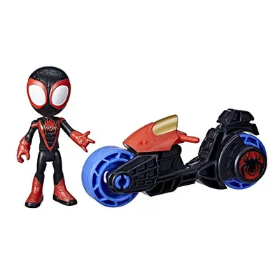 Spidey and His Amazing Friends, Miles Morales: Spider-Man Action Figure, Toy Motorcycle, Toys fo