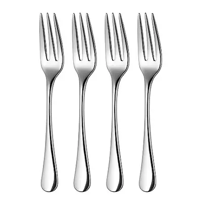 Radford Bright Cutlery Pastry Fork, Set of 4. Made from Stainless Steel. Dishwasher Safe.