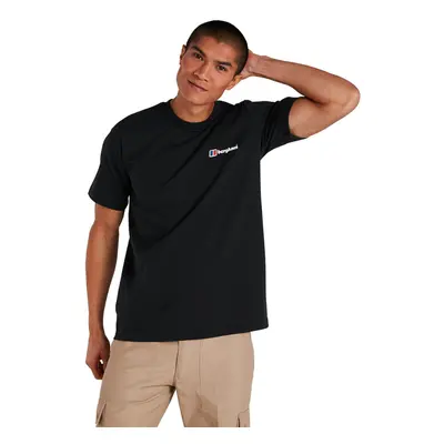 (XL, Black) Berghaus Mens Organic Cotton Classic Logo Crew Neck Short Sleeve T-Shirt