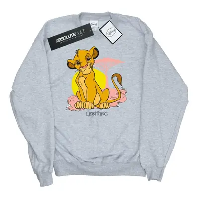 (M, Sports Grey) Disney Womens/Ladies The Lion King Simba Pastel Sweatshirt