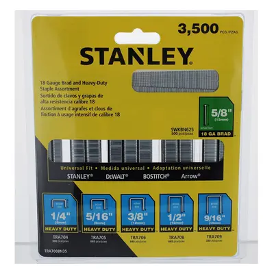 STANLEY TRA700BN35 Staple/Brad Asst Narrow 27/64 PK3500