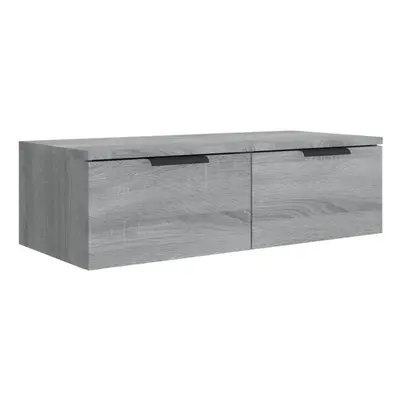 (Grey sonoma) vidaXL Wall Cabinet Floating TV Unit Wall Mount Media Cabinet Engineered Wood