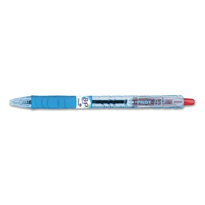 Pilot B2p Bottle-2-Pen Recycled Ballpoint Pen Retractable Medium Mm Red Ink Translucent Blue Bar