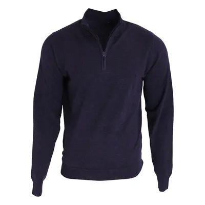 (XS, Navy) Premier Mens 1/4 Zip Neck Knitted Sweater