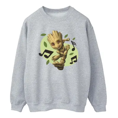 (M, Sports Grey) Marvel Womens/Ladies Guardians Of The Galaxy Groot Musical Notes Sweatshirt