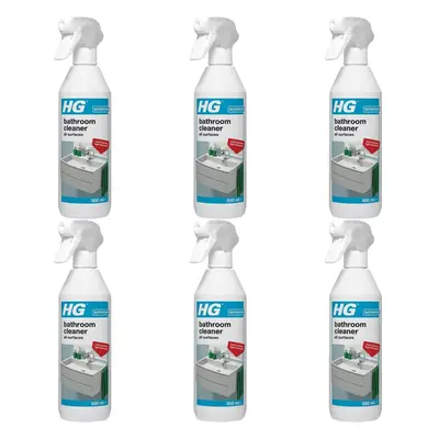 HG Bathroom Cleaner All Surfaces, 500ml Spray (147050106) (Pack of 6)