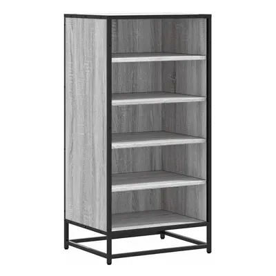 (grey sonoma, pcs) vidaXL Shoe Rack Sonoma Oak 48x38x97.5 cm Engineered Wood shoe storage