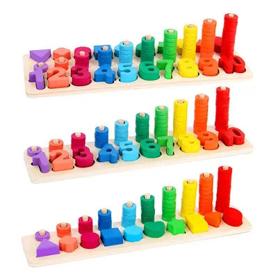 (Shape Logarithmic Board) in Arithmetic Digital Shape Logarithmic Board Letter Blocks Kid's Chil