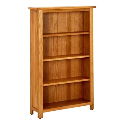 vidaXL Solid Oak Wood 4-Tier Bookcase Living Room Book Shelf Display Unit