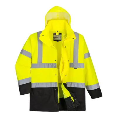 (L, Yellow/Black) Portwest Mens Executive In Hi-Vis Jacket