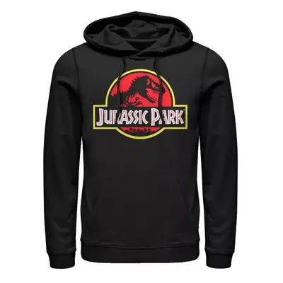 (S, Black) Jurassic Park Mens Classic Logo Hoodie