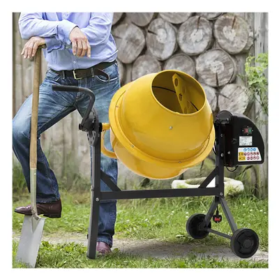 Electric Portable Cement Concrete Mixer with Wheels