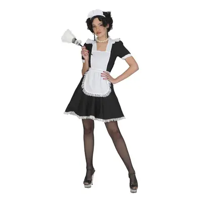 (UK 12-14) Deluxe Magenta / French Maid Costume