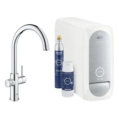 Grohe Hot & Cold Filtered Water Tap Blue Home Duo Chrome Effect