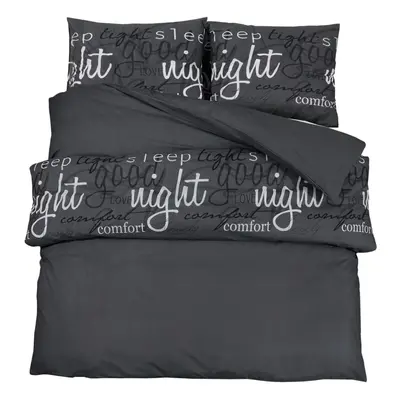 vidaXL Duvet Cover Set Duvet Bedding Set Slipcover Black 260x220 cm Cotton