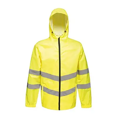 (L, Yellow) Regatta Unisex Hi Vis Pro Packaway Reflective Work Jacket