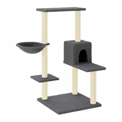 (dark grey) vidaXL Cat Tree Cat Tower with Sisal Scratching Posts Activity Centre Cream