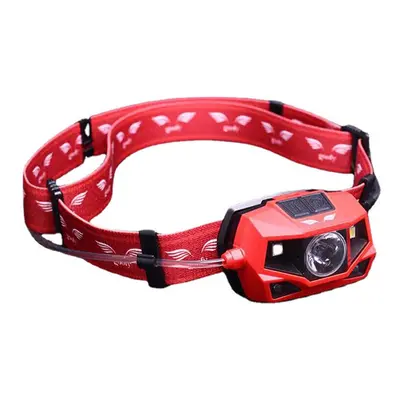 (Red) Lumens Outdoor Cycling LED Headlamp Degree Light Beam IPX4 Warning Light