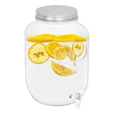 vidaXL Beverage Dispenser ml Glass Home Drinking Dispensing Unit Jar