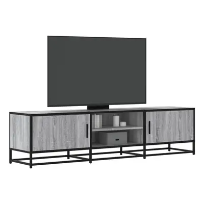 vidaXL TV Cabinet Grey Sonoma 160x35x41 cm Engineered Wood and Metal