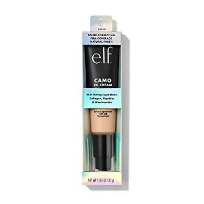 e.l.f. Camo CC Cream | Colour Correcting Full Coverage Foundation with SPF | Fair N | 1.05 Oz (3