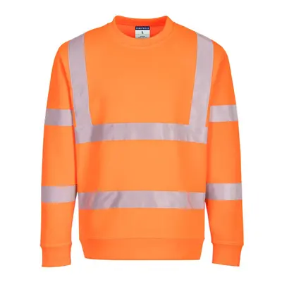 (M, Orange) Portwest Mens Eco Friendly Hi-Vis Safety Sweatshirt