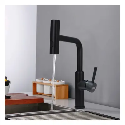 (Black) Retractable Pulldown Kitchen Faucet