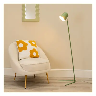 ValueLights Lark Sage Green Metal Task Slimline Floor Lamp