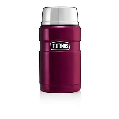 Thermos Food Flask, Stainless Steel, Raspberry, 710ml