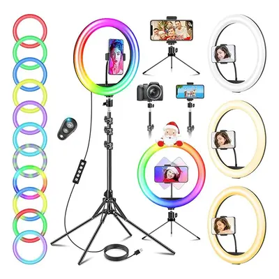 12'' Ring Light with Tripod Stand & Phone Holder Tall 177cm/70'', LED