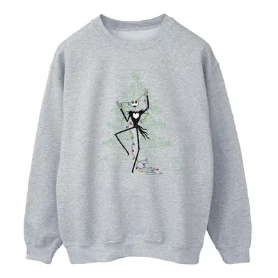 (L, Sports Grey) Disney Womens/Ladies The Nightmare Before Christmas Tree Green Sweatshirt